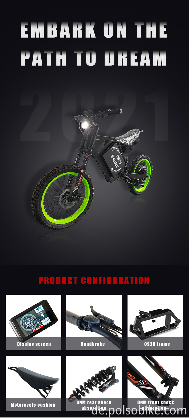CS20 ebike off-road motorcycle